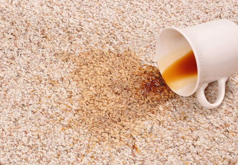 spill, stain